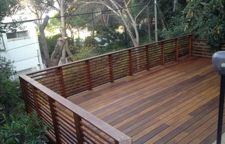 דק קמרו במרפסת בגבעת דאונס חיפה