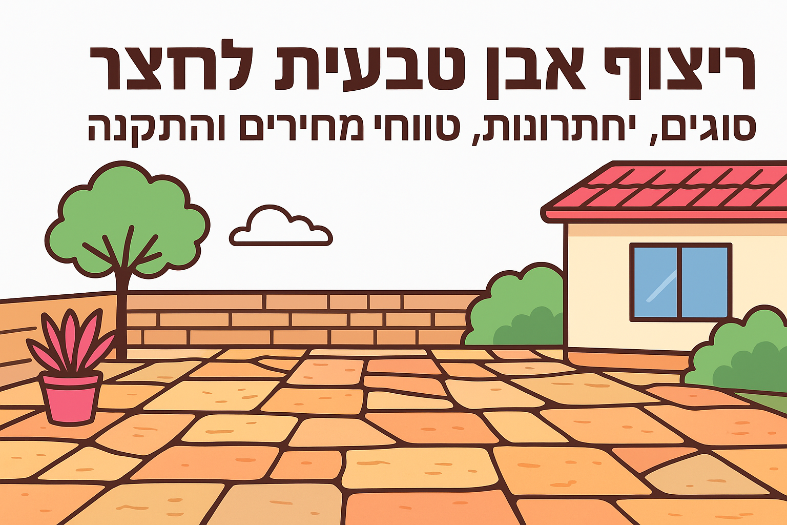 ריצוף אבן טבעית לחצר: סוגים, יתרונות, טווחי מחירים והתקנה
