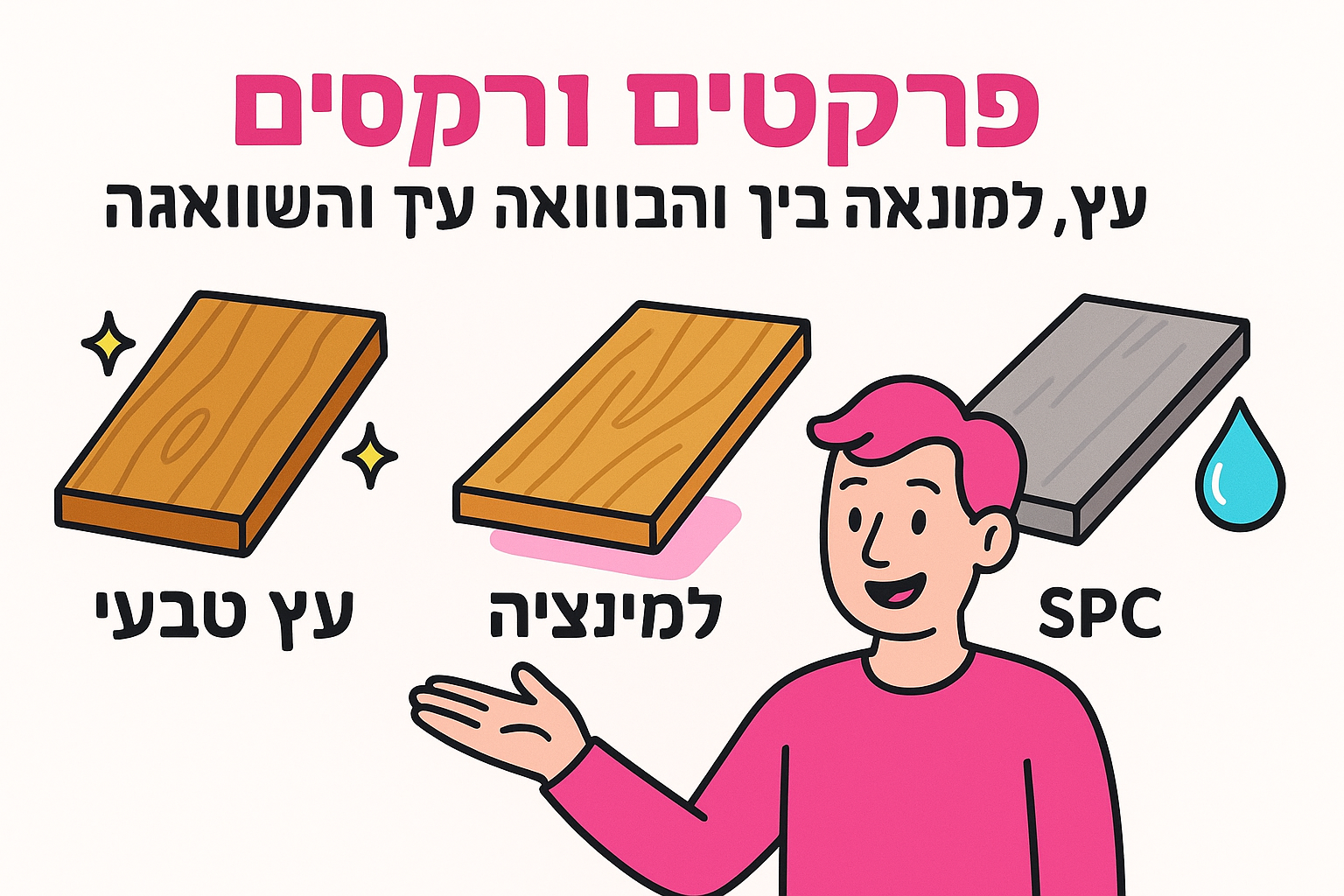 פרקטים לבית: סוגים, יתרונות והשוואה בין עץ, למינציה ו‑SPC