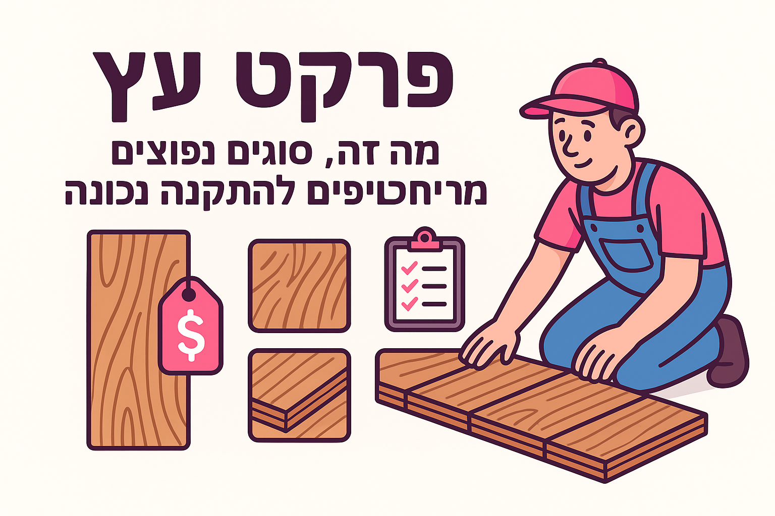 פרקט עץ: מה זה, סוגים נפוצים, מחירים וטיפים להתקנה נכונה