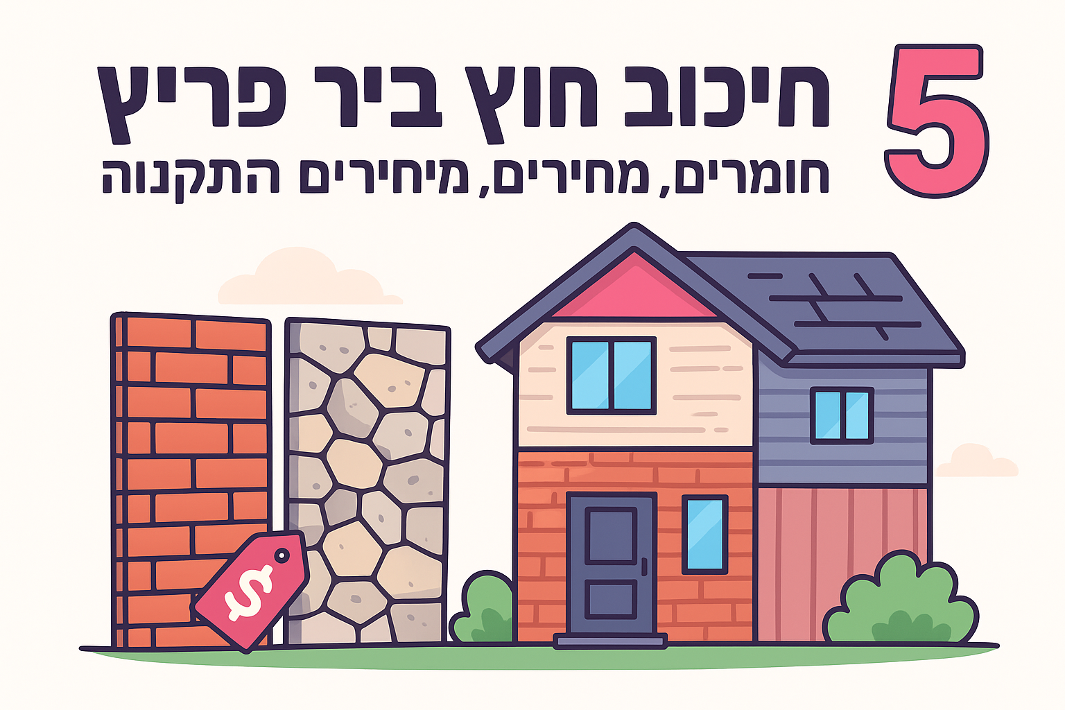 5 סוגי חיפוי חוץ לבית פרטי: חומרים, מחירים והתקנה מומלצת