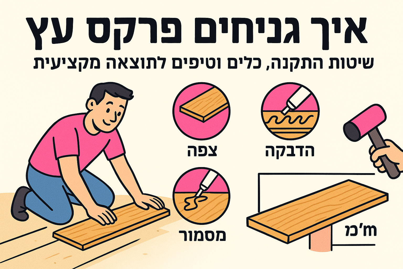 איך מניחים פרקט עץ: שיטות התקנה, כלים וטיפים לתוצאה מקצועית
