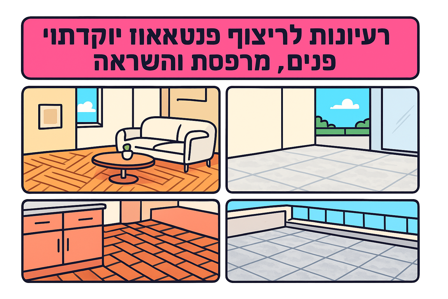 5 רעיונות לריצוף פנטהאוז יוקרתי: פנים, מרפסת והשראה
