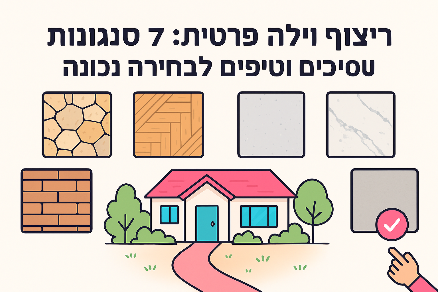 ריצוף וילה פרטית: 7 סגנונות מוביל וטיפים לבחירה נכונה