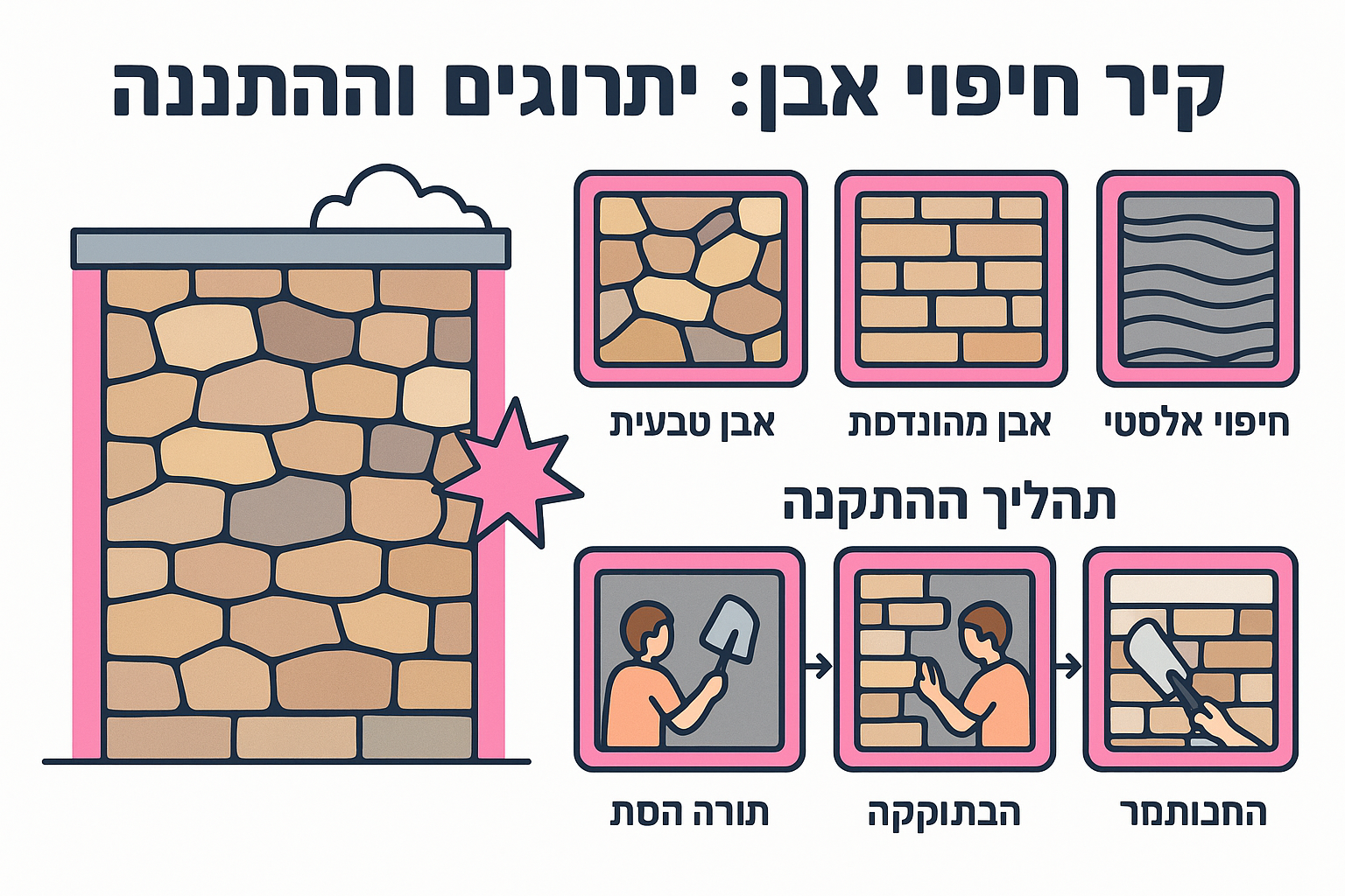 קיר חיפוי אבן: מה זה, סוגים, יתרונות והתקנה