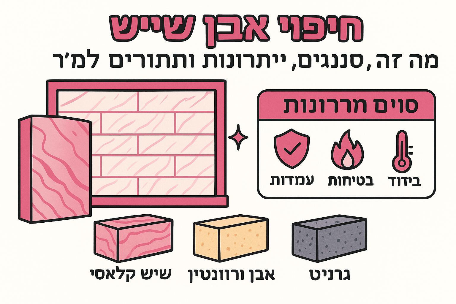 חיפוי אבן שיש: מה זה, סוגים, יתרונות ומחירים למ"ר