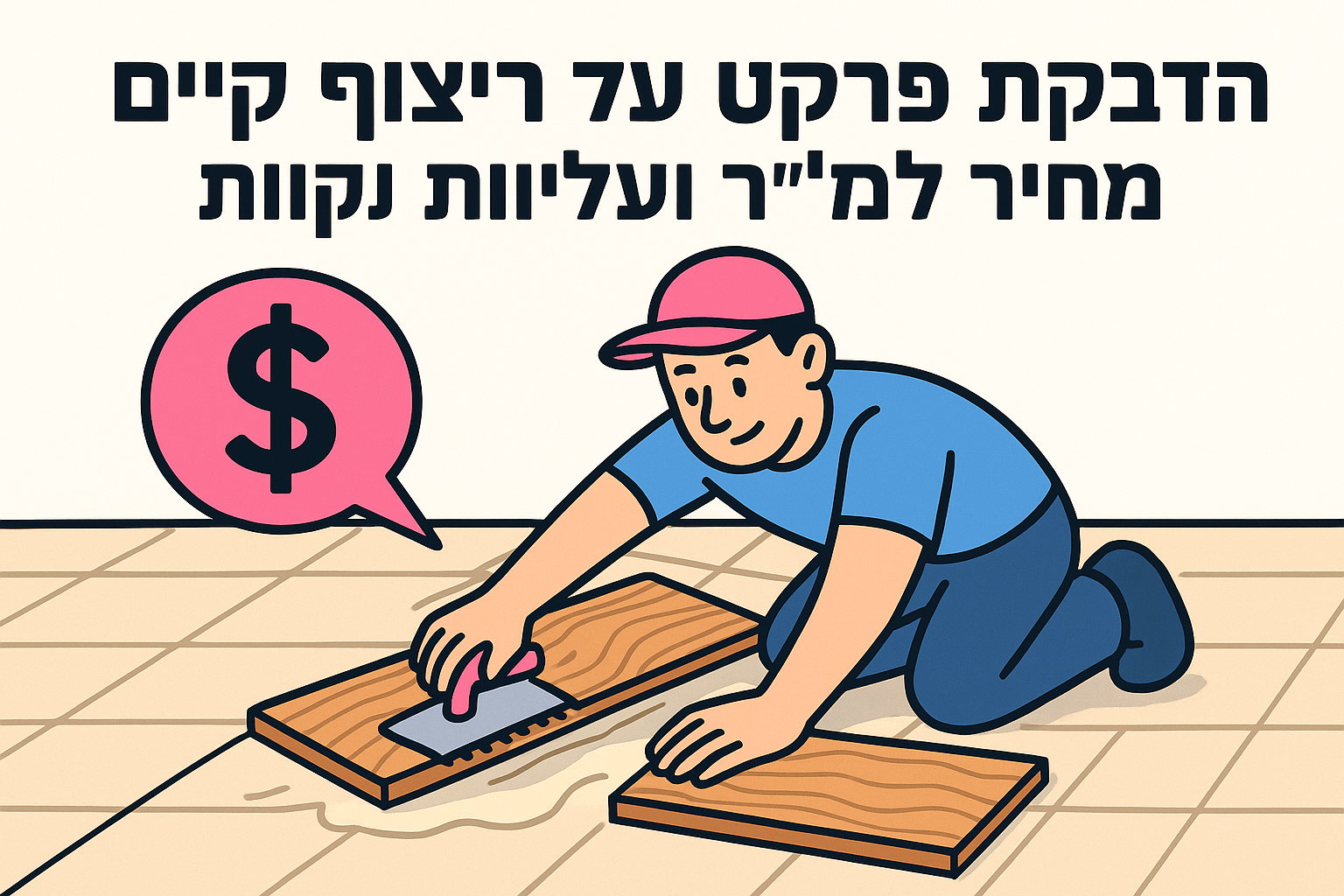 הדבקת פרקט על ריצוף קיים: מחיר למ"ר ועלויות נלוות